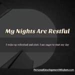 night restful peace sleep disturbing thought troubled concern morning forget body relax breathe tense stretch gentle quiet dark noise ritual soothe schedule regular